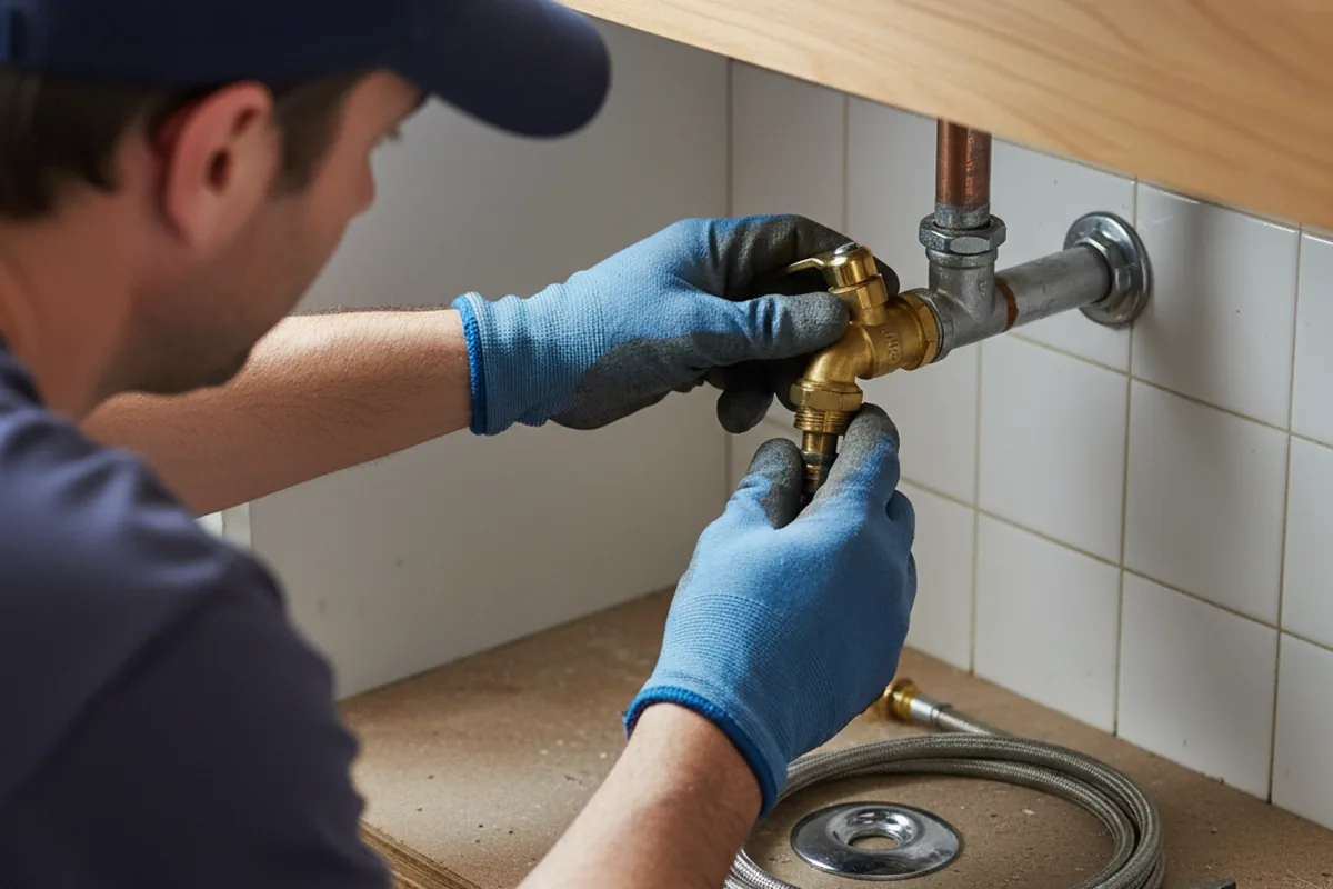 Shutoff valve and fitting work during Emergency Plumbing in Ragland